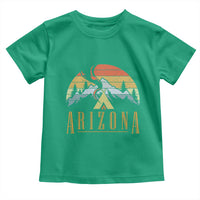 Vintage Arizona Camping Mountain Graphic Toddler T Shirt Retro Sunset Wilderness Outdoor Adventure Souvenir