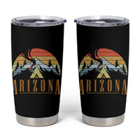 Vintage Arizona Camping Mountain Graphic Tumbler Cup Retro Sunset Wilderness Outdoor Adventure Souvenir