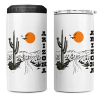 Retro Arizona Desert Road Sunset Graphic 4 in 1 Can Cooler Tumbler Vintage Southwest Saguaro Cactus Travel Souvenir