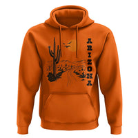 Retro Arizona Desert Road Sunset Graphic Hoodie Vintage Southwest Saguaro Cactus Travel Souvenir