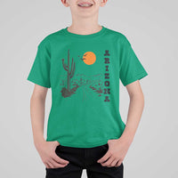Retro Arizona Desert Road Sunset Graphic T Shirt For Kid Vintage Southwest Saguaro Cactus Travel Souvenir