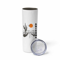 Retro Arizona Desert Road Sunset Graphic Skinny Tumbler Vintage Southwest Saguaro Cactus Travel Souvenir