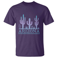 Retro Neon Silhouette Cactus Arizona Graphic T Shirt Modern Southwest Desert Aesthetic Travel Souvenir
