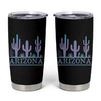 Retro Neon Silhouette Cactus Arizona Graphic Tumbler Cup Modern Southwest Desert Aesthetic Travel Souvenir
