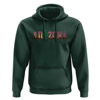 Scenic Arizona Sunset Landscape Graphic Hoodie Southwest Saguaro Cactus Letters Travel Souvenir