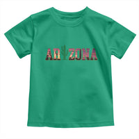 Scenic Arizona Sunset Landscape Graphic Toddler T Shirt Southwest Saguaro Cactus Letters Travel Souvenir