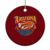 Retro Arizona Fly Fishing River Graphic Ceramic Ornament Vintage Angler Outdoor Mountain Adventure Souvenir