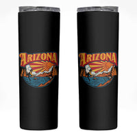 Retro Arizona Fly Fishing River Graphic Skinny Tumbler Vintage Angler Outdoor Mountain Adventure Souvenir