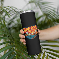 Retro Arizona Fly Fishing River Graphic Skinny Tumbler Vintage Angler Outdoor Mountain Adventure Souvenir