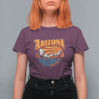Retro Arizona Fly Fishing River Graphic T Shirt For Women Vintage Angler Outdoor Mountain Adventure Souvenir