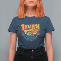 Retro Arizona Fly Fishing River Graphic T Shirt For Women Vintage Angler Outdoor Mountain Adventure Souvenir