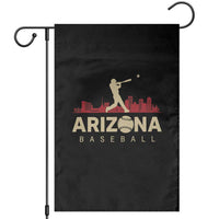 Vintage Arizona State Pride Baseball Player Graphic Garden Flag Vintage Phoenix Skyline Batter Sports Fan