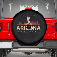 Vintage Arizona State Pride Baseball Player Graphic Spare Tire Cover Vintage Phoenix Skyline Batter Sports Fan