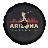 Vintage Arizona State Pride Baseball Player Graphic Spare Tire Cover Vintage Phoenix Skyline Batter Sports Fan