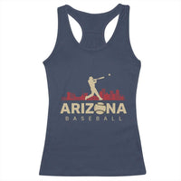 Vintage Arizona State Pride Baseball Player Graphic Racerback Tank Top Vintage Phoenix Skyline Batter Sports Fan