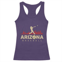 Vintage Arizona State Pride Baseball Player Graphic Racerback Tank Top Vintage Phoenix Skyline Batter Sports Fan