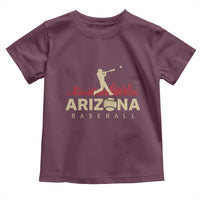 Vintage Arizona State Pride Baseball Player Graphic Toddler T Shirt Vintage Phoenix Skyline Batter Sports Fan