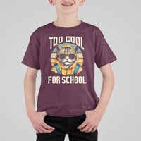 Too Cool For School Cat T Shirt For Kid Back To School Retro Vintage - Wonder Print Shop