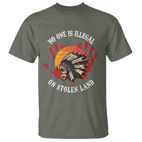 Native American T Shirt No One Is Illegal On Stolen Land Indigenous American Indian - Wonder Print Shop