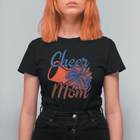 Cheerleading T Shirt For Women Cheer Mom Biggest Fan Cheerleader Pom Pom - Wonder Print Shop