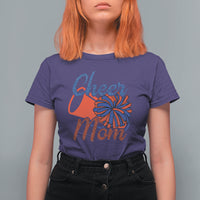Cheerleading T Shirt For Women Cheer Mom Biggest Fan Cheerleader Pom Pom - Wonder Print Shop
