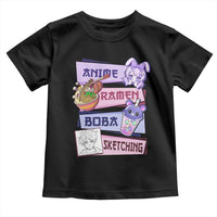 Anime Ramen Boba Sketching Toddler T Shirt Kawaii Girl Bubble Tea Otaku Manga Lover Japanese Pop Culture
