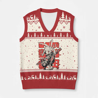 Anime Manga Cyberpunk V-Neck Knit Sweater Vest Techwear Harajuku Style Bunny Girl - Wonder Print Shop