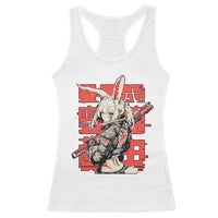 Anime Manga Cyberpunk Racerback Tank Top Techwear Harajuku Style Bunny Girl