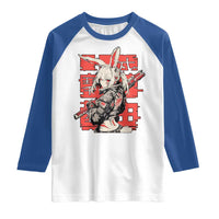 Anime Manga Cyberpunk Raglan Shirt Techwear Harajuku Style Bunny Girl