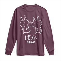 Funny Japanese Baka Long Sleeve Shirt Foolish Humorous Dumb Sarcasm Anime Manga Otaku