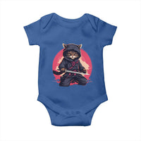 Japanese Ninja Cat Baby Onesie Ancient Japan Warrior Samurai Tattoo Kawaii Vintage