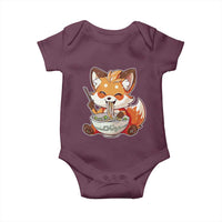 Kawaii Fox Ramen Japanese Baby Onesie Japanese Anime Otaku Manga Cute Graphic