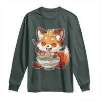 Kawaii Fox Ramen Japanese Long Sleeve Shirt Japanese Anime Otaku Manga Cute Graphic