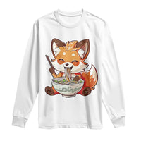 Kawaii Fox Ramen Japanese Long Sleeve Shirt Japanese Anime Otaku Manga Cute Graphic