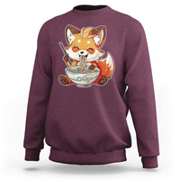 Kawaii Fox Ramen Japanese Sweatshirt Japanese Anime Otaku Manga Cute Graphic - Wonder Print Shop