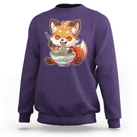 Kawaii Fox Ramen Japanese Sweatshirt Japanese Anime Otaku Manga Cute Graphic - Wonder Print Shop