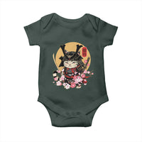 Japanese Samurai Cat Baby Onesie Ancient Ninja Kitten Warrior Tattoo Kawaii Otaku Retro