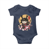 Japanese Samurai Cat Baby Onesie Ancient Ninja Kitten Warrior Tattoo Kawaii Otaku Retro