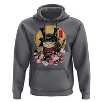 Japanese Samurai Cat Hoodie Ancient Ninja Kitten Warrior Tattoo Kawaii Otaku Retro