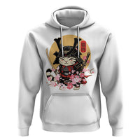 Japanese Samurai Cat Hoodie Ancient Ninja Kitten Warrior Tattoo Kawaii Otaku Retro