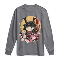 Japanese Samurai Cat Long Sleeve Shirt Ancient Ninja Kitten Warrior Tattoo Kawaii Otaku Retro