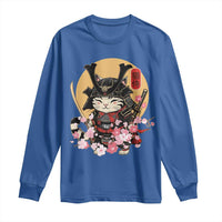 Japanese Samurai Cat Long Sleeve Shirt Ancient Ninja Kitten Warrior Tattoo Kawaii Otaku Retro