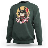 Japanese Samurai Cat Sweatshirt Ancient Ninja Kitten Warrior Tattoo Kawaii Otaku Retro - Wonder Print Shop