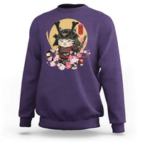Japanese Samurai Cat Sweatshirt Ancient Ninja Kitten Warrior Tattoo Kawaii Otaku Retro - Wonder Print Shop