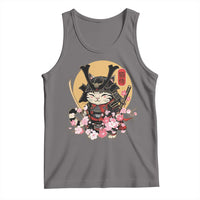 Japanese Samurai Cat Tank Top Ancient Ninja Kitten Warrior Tattoo Kawaii Otaku Retro