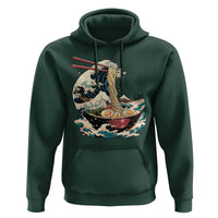 Japanese Kanagawa Wave Ramen Bowl Graphic Hoodie Retro Anime Noodles Art