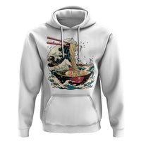 Japanese Kanagawa Wave Ramen Bowl Graphic Hoodie Retro Anime Noodles Art