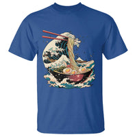 Japanese Kanagawa Wave Ramen Bowl Graphic T Shirt Retro Anime Noodles Art - Wonder Print Shop
