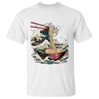 Japanese Kanagawa Wave Ramen Bowl Graphic T Shirt Retro Anime Noodles Art - Wonder Print Shop