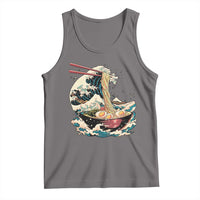 Japanese Kanagawa Wave Ramen Bowl Graphic Tank Top Retro Anime Noodles Art